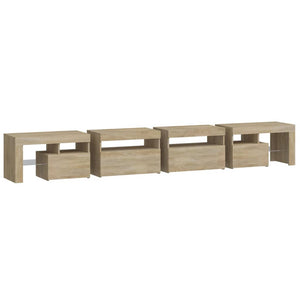 Έπιπλο Τηλεόρασης με LED Sonoma Δρυς 260x36,5x40 εκ. - Pakobazaar