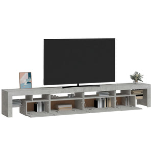 Έπιπλο Τηλεόρασης με LED Γκρι Σκυροδέματος 260x36,5x40 εκ.
