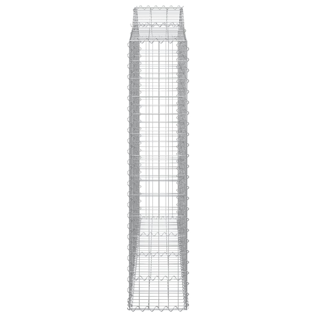 Συρματοκιβώτιο Τοξωτό 200x30x140/160εκ. από Γαλβανισμένο Χάλυβα - PAKOBAZAAR