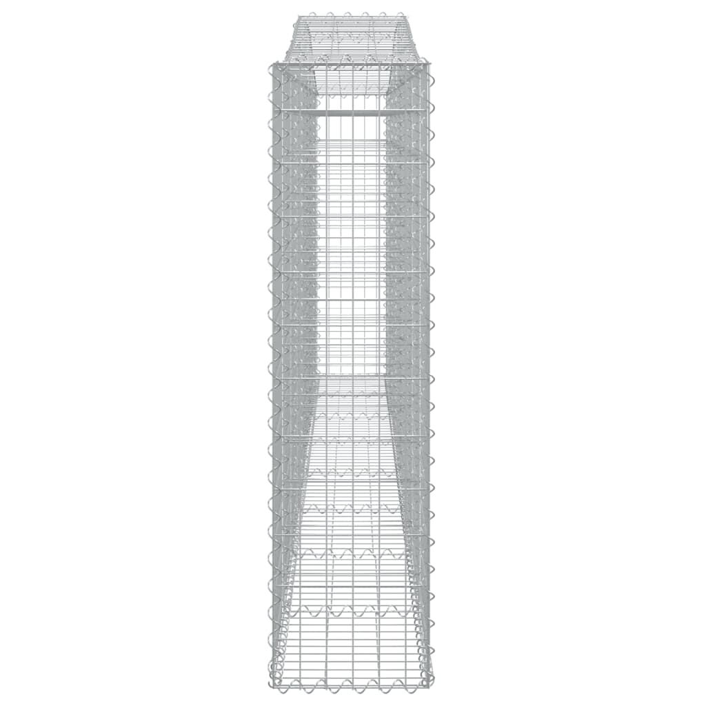 Συρματοκιβώτιο Τοξωτό 400x30x120/140εκ. από Γαλβανισμένο Χάλυβα - Pakobazaar