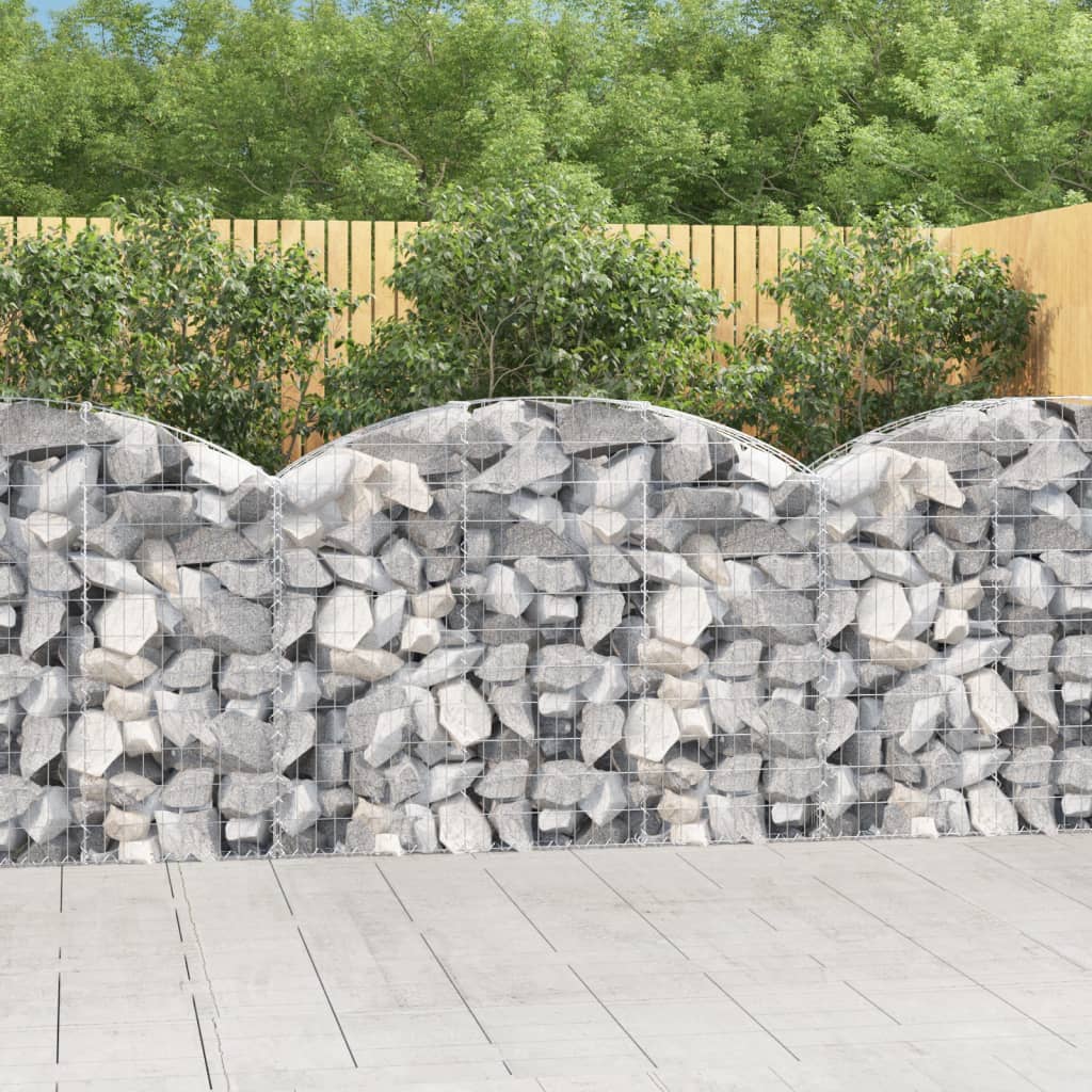 Συρματοκιβώτιο Τοξωτό 150x30x100/120εκ. από Γαλβανισμένο Χάλυβα - PAKOBAZAAR