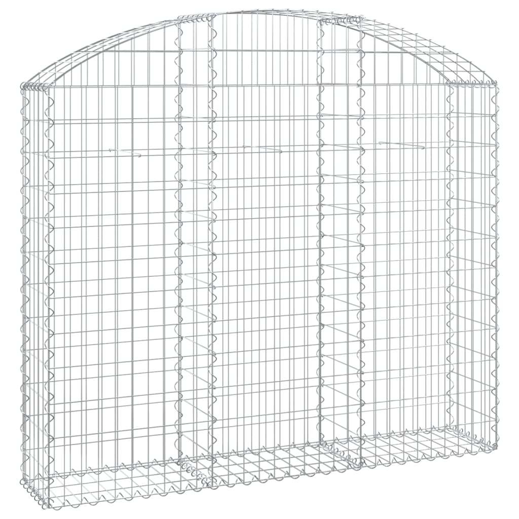Συρματοκιβώτιο Τοξωτό 150x30x120/140εκ. από Γαλβανισμένο Χάλυβα - Pakobazaar