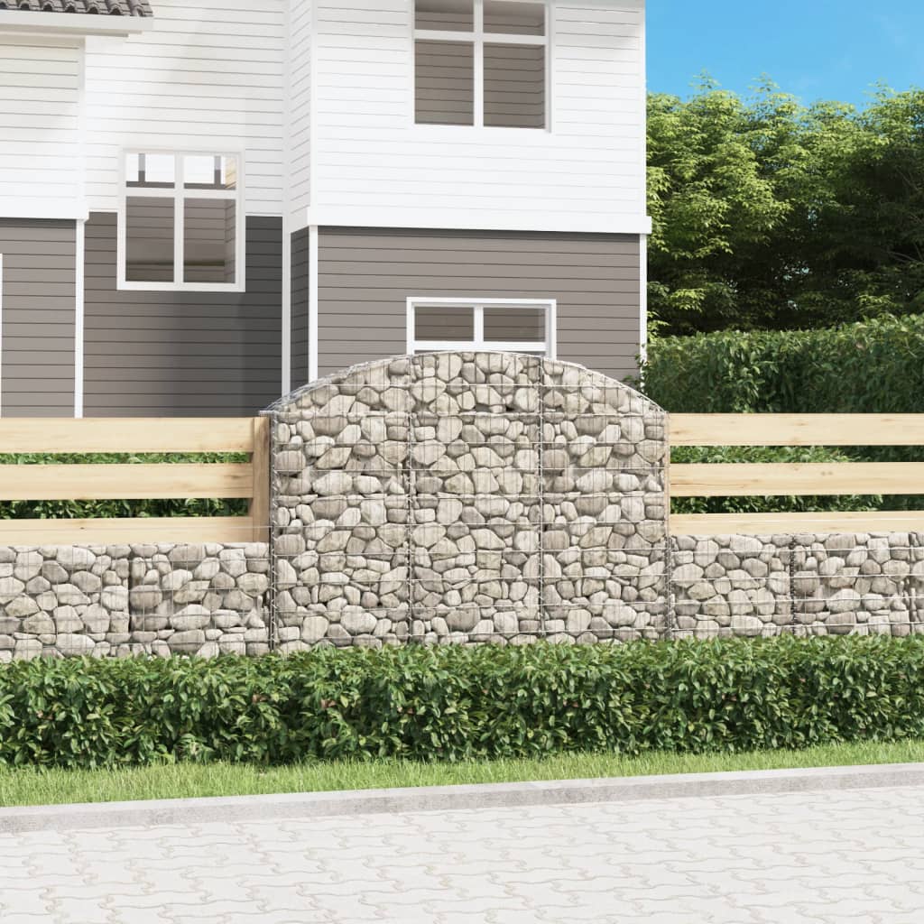 Συρματοκιβώτιο Τοξωτό 150x30x120/140εκ. από Γαλβανισμένο Χάλυβα - Pakobazaar