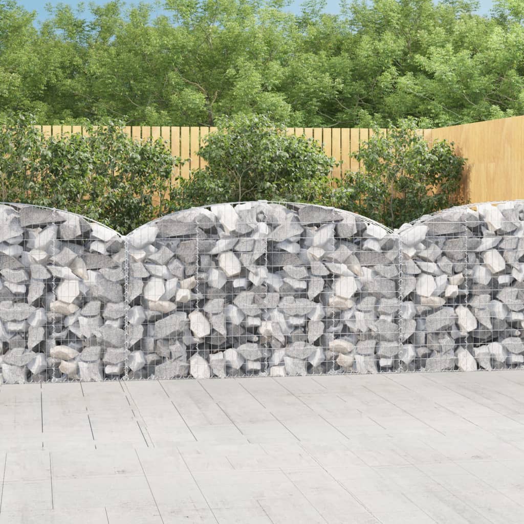 Συρματοκιβώτιο Τοξωτό 200x30x100/120εκ. από Γαλβανισμένο Χάλυβα - PAKOBAZAAR