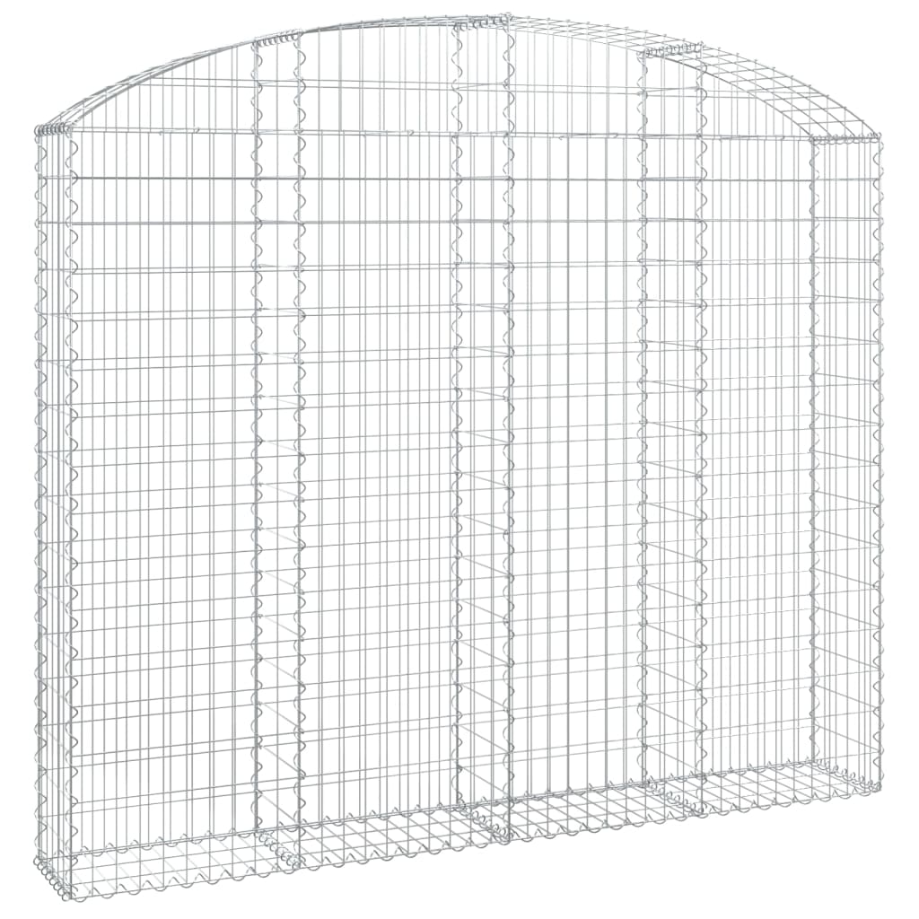 Συρματοκιβώτιο Τοξωτό 200x30x160/180εκ. από Γαλβανισμένο Χάλυβα