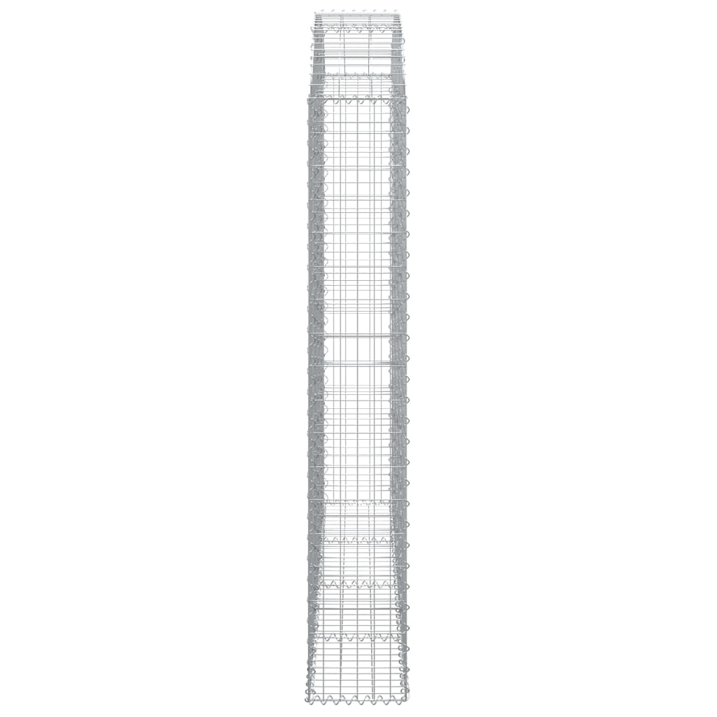 Συρματοκιβώτιο Τοξωτό 200x30x180/200εκ. από Γαλβανισμένο Χάλυβα