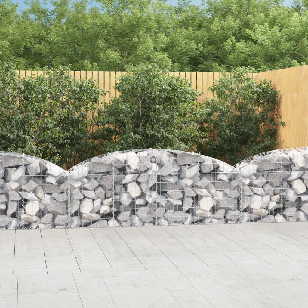 Συρματοκιβώτιο Τοξωτό 200x50x60/80εκ. από Γαλβανισμένο Χάλυβα - PAKOBAZAAR
