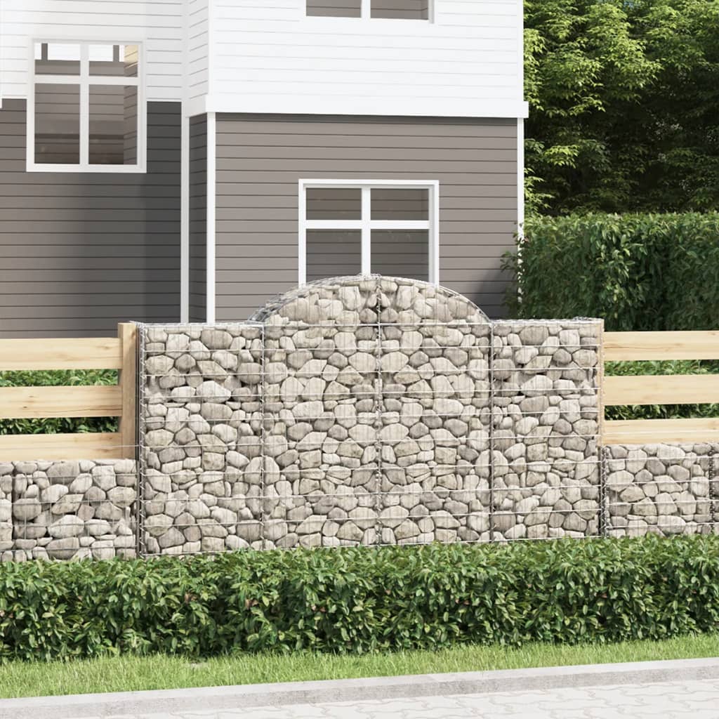 Συρματοκιβώτιο Τοξωτό 200x30x120/140εκ. από Γαλβανισμένο Χάλυβα - PAKOBAZAAR