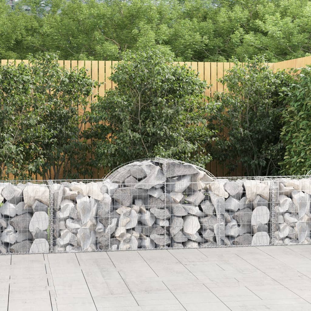 Συρματοκιβώτιο Τοξωτό 200x50x60/80εκ. από Γαλβανισμένο Χάλυβα - PAKOBAZAAR