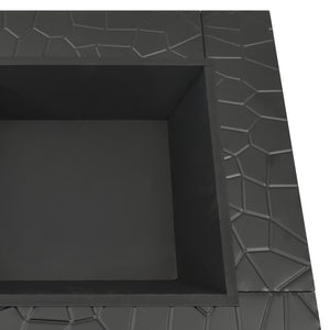 Τζάκι Εξωτερικού Χώρου με Σκαλιστήρι 79x79x46,5 εκ. Ατσάλινο