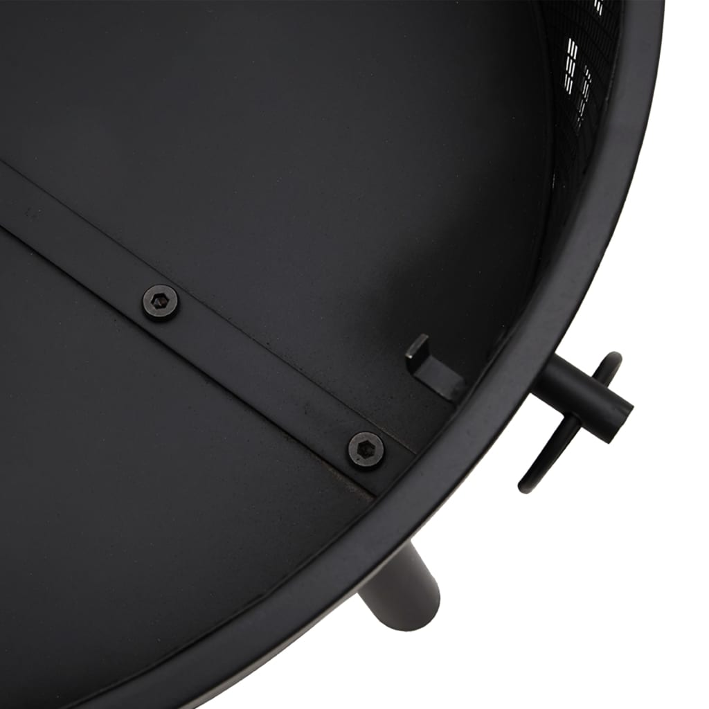 Τζάκι Εξωτερικού Χώρου 58 εκ. Ατσάλινο με Σκαλιστήρι