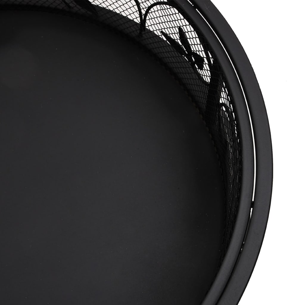 Τζάκι Εξωτερικού Χώρου 50 εκ. Ατσάλινο με Σκαλιστήρι