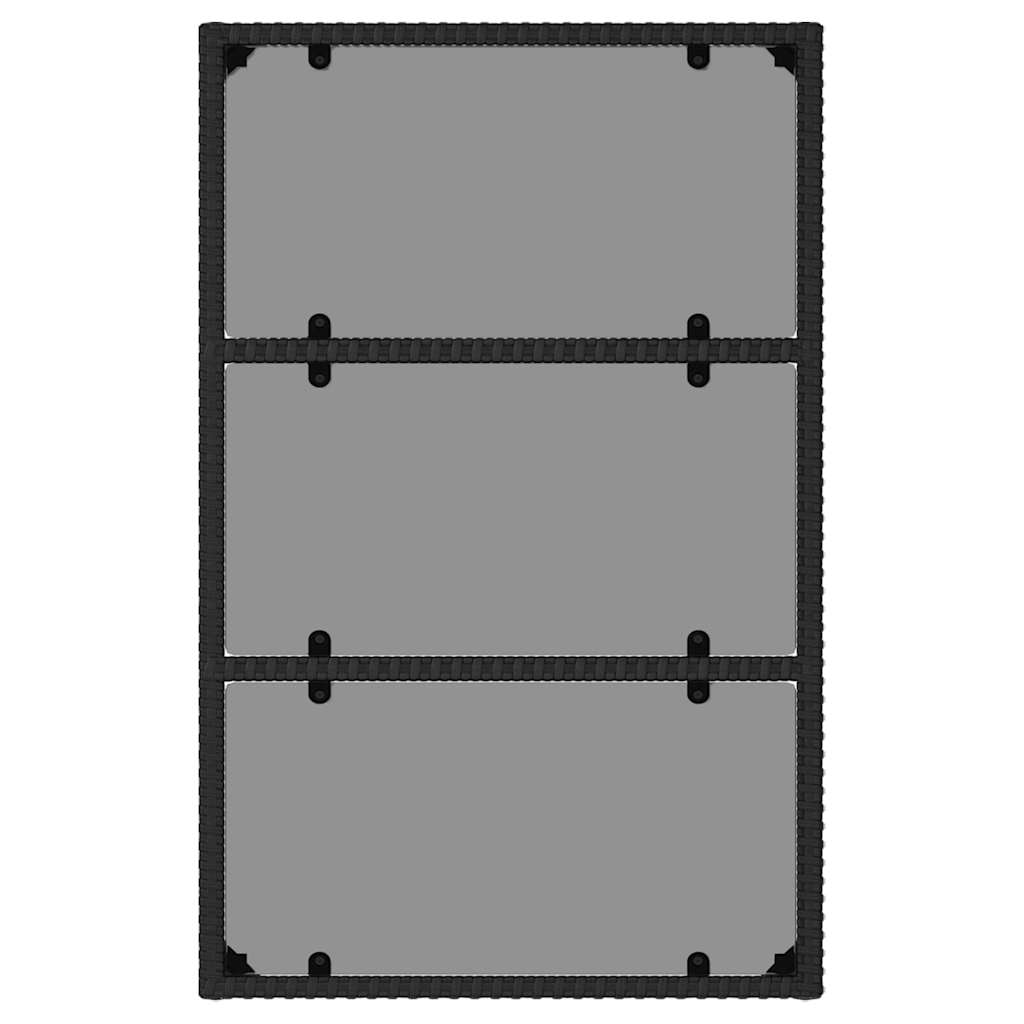 Σαλόνι Κήπου 6 Τεμαχίων Μαύρο από Συνθετικό Ρατάν με Μαξιλάρια