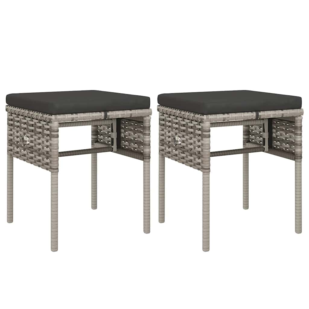 Σαλόνι Κήπου 6 Τεμαχίων από Γκρι Συνθετικό Ρατάν με Μαξιλάρια