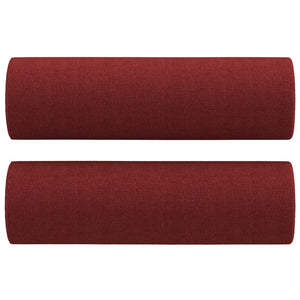 Καναπές Διθέσιος Μπορντό 120 εκ. Υφασμάτινος με Μαξιλάρια