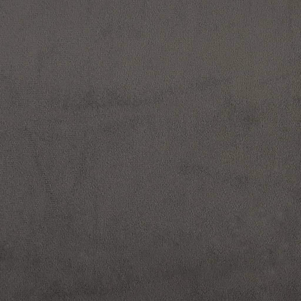 Καναπές Τριθέσιος Σκούρο Γκρι 180 εκ. Βελούδινος με Υποπόδιο
