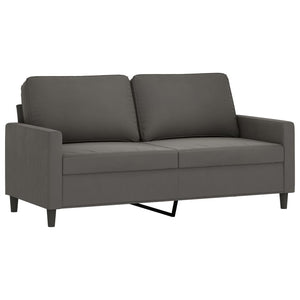 Σετ Σαλονιού 4 Τεμαχίων Σκούρο Γκρι Βελούδινο με Μαξιλάρια