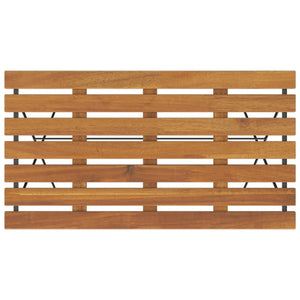 Σετ Τραπεζαρίας Bistro Πτυσσόμενο 5 τεμ. Μασίφ Ακακία & Ατσάλι