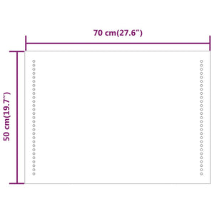 Καθρέφτης Μπάνιου με LED 50 x 70 εκ.