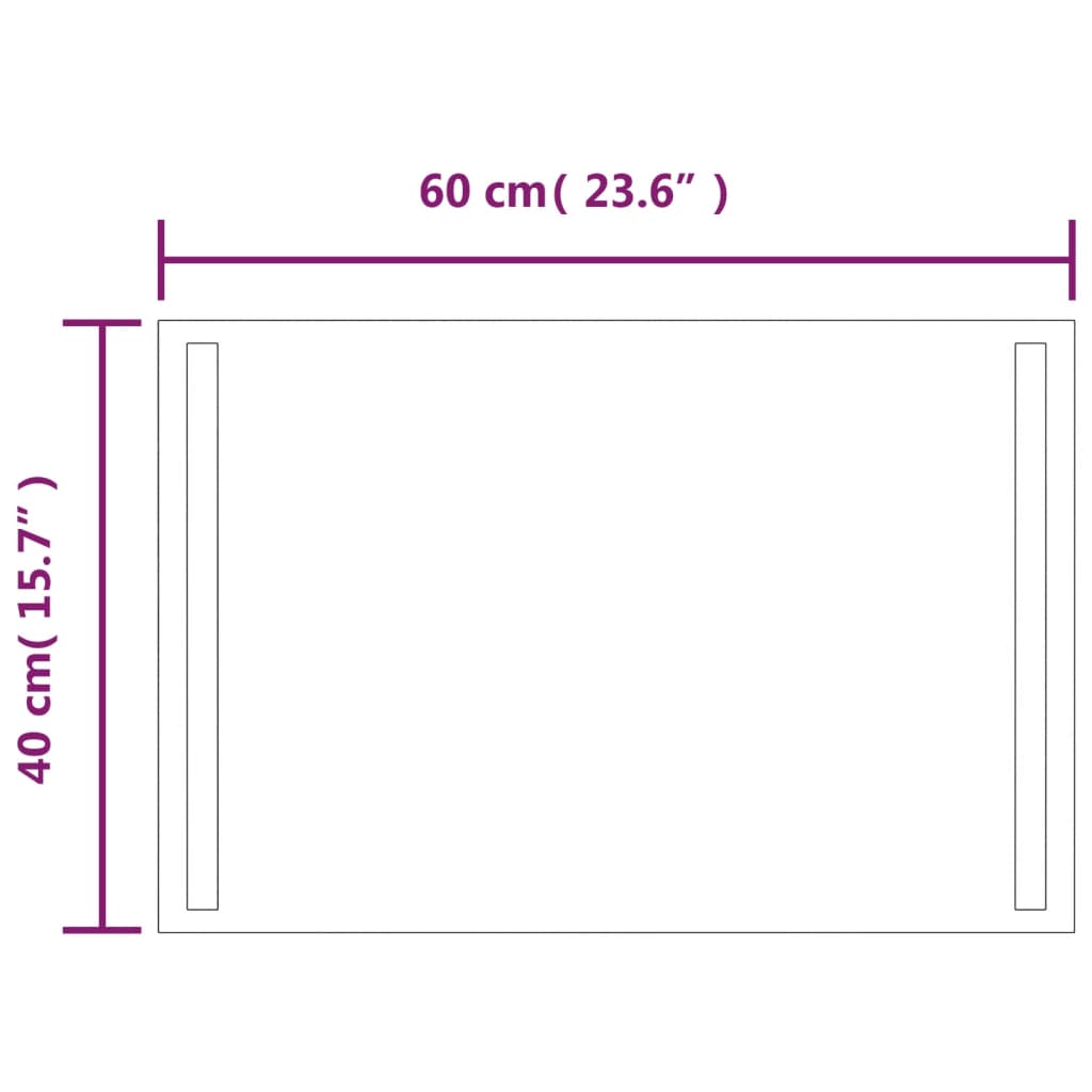 Καθρέφτης Μπάνιου με LED 40x60 εκ. - Pakobazaar