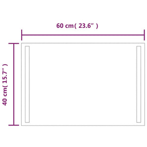 Καθρέφτης Μπάνιου με LED 40x60 εκ. - Pakobazaar