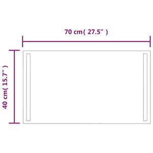 Καθρέφτης Μπάνιου με LED 40x70 εκ.
