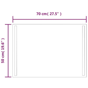 Καθρέφτης Μπάνιου με LED 50 x 70 εκ.