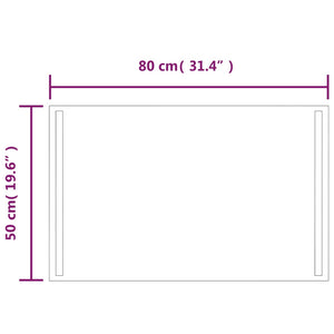 Καθρέφτης Μπάνιου με LED 50x80 εκ.