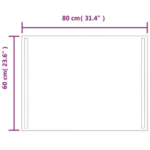Καθρέφτης Μπάνιου με LED 60x80 εκ.