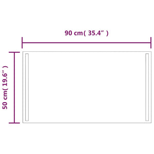 Καθρέφτης Μπάνιου με LED 50x90 εκ. - Pakobazaar