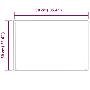 Καθρέφτης Μπάνιου με LED 60x90 εκ.
