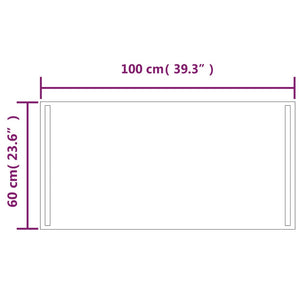 Καθρέφτης Μπάνιου με LED 60x100 εκ. - Pakobazaar