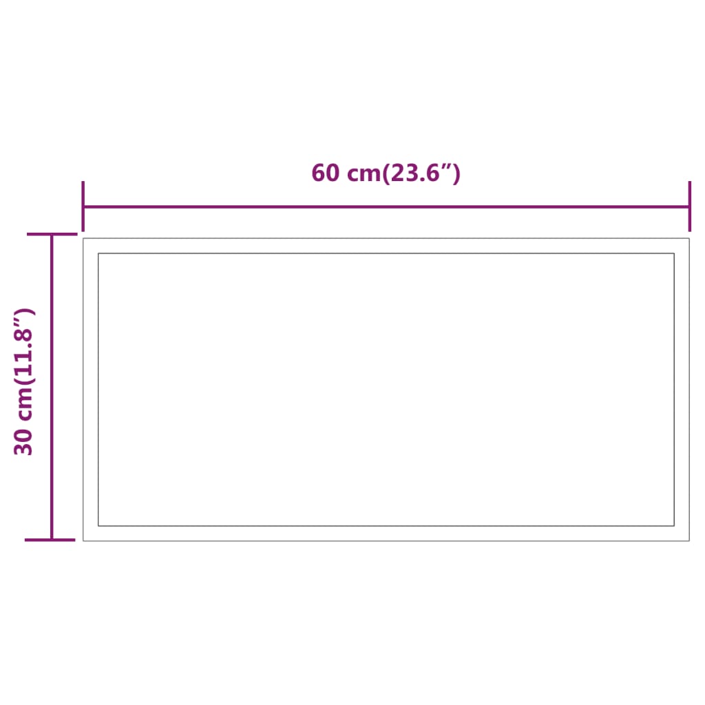 Καθρέφτης Μπάνιου με LED 30x60 εκ.