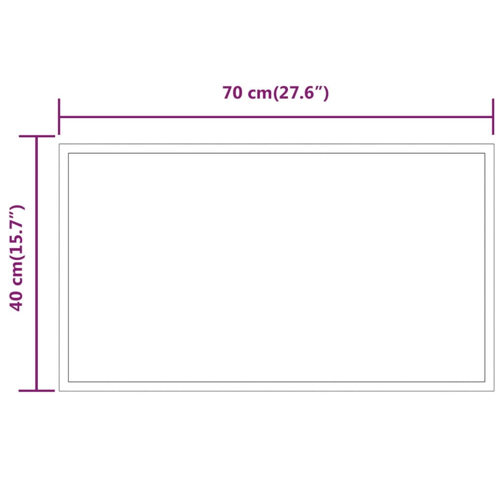 Καθρέφτης Μπάνιου με LED 40x70 εκ.