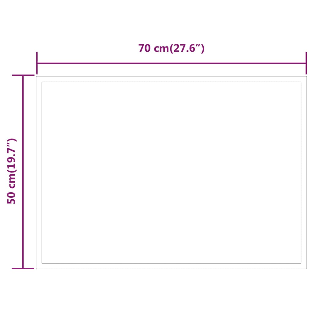 Καθρέφτης Μπάνιου με LED 50 x 70 εκ.