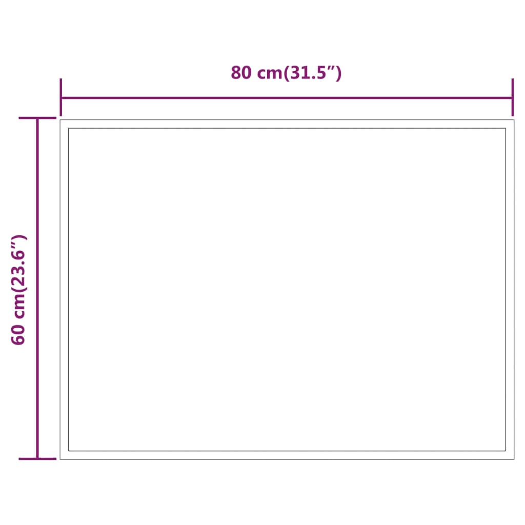 Καθρέφτης Μπάνιου με LED 60x80 εκ. - Pakobazaar