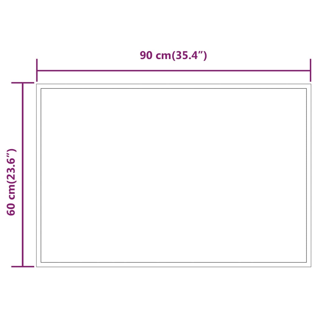 Καθρέφτης Μπάνιου με LED 60x90 εκ.