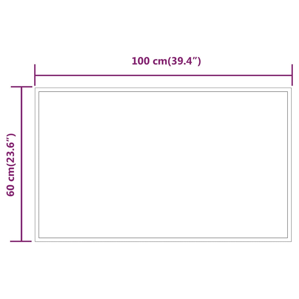 Καθρέφτης Μπάνιου με LED 60x100 εκ. - Pakobazaar