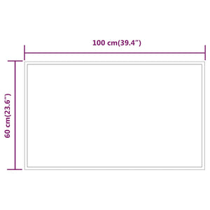 Καθρέφτης Μπάνιου με LED 60x100 εκ. - Pakobazaar