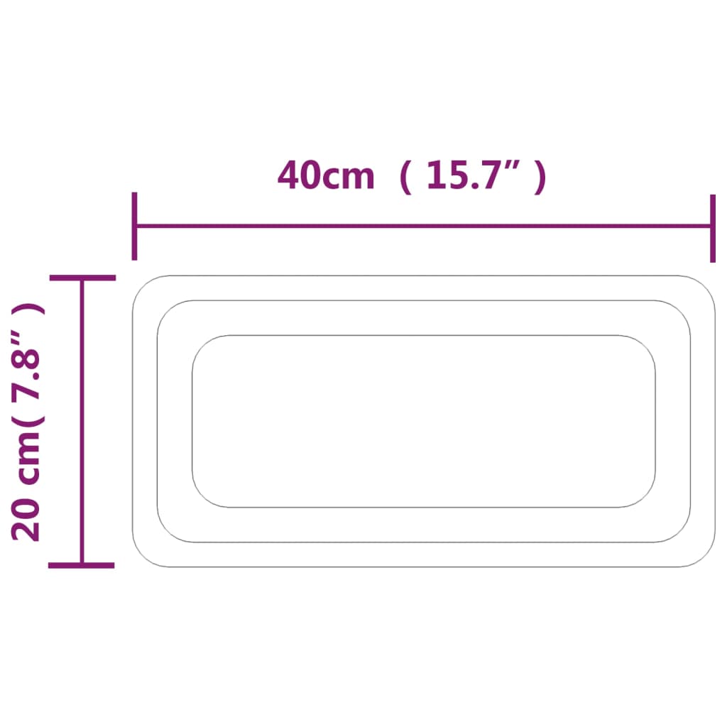 Καθρέφτης Μπάνιου με LED 20x40 εκ. - Pakobazaar