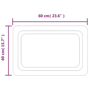 Καθρέφτης Μπάνιου με LED 40x60 εκ.