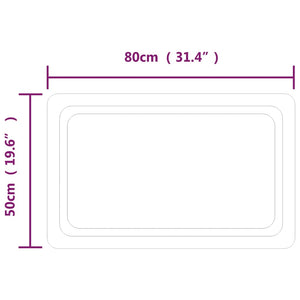 Καθρέφτης Μπάνιου με LED 50x80 εκ.