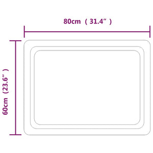 Καθρέφτης Μπάνιου με LED 60x80 εκ.