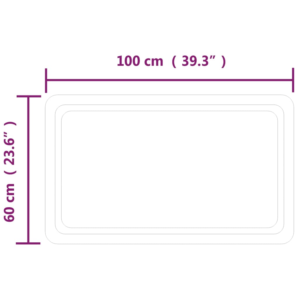 Καθρέφτης Μπάνιου με LED 60x100 εκ.