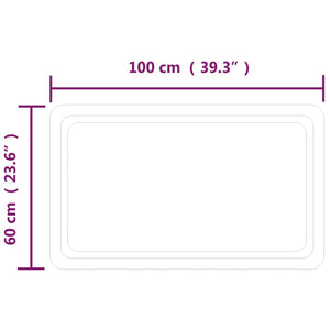 Καθρέφτης Μπάνιου με LED 60x100 εκ.