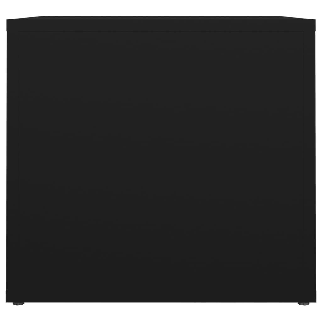 Κομοδίνο Μαύρο 41 x 40 x 36 εκ. από Επεξεργασμένο Ξύλο