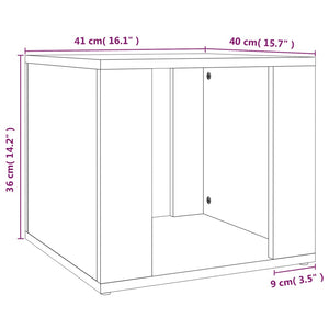 Κομοδίνο Καπνιστή βελανιδιά 41x40x36 εκ. από Επεξεργασμένο Ξύλο - Pakobazaar