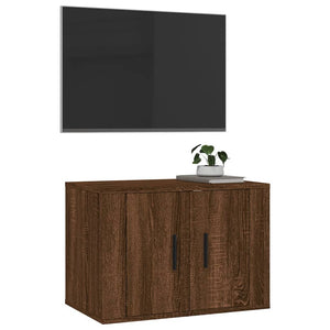 Έπιπλο Τηλεόρασης Επιτοίχιο Καφέ Δρυς 57x34,5x40 εκ.