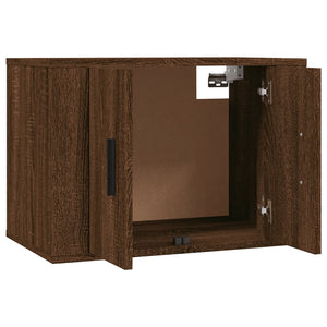 Έπιπλο Τηλεόρασης Επιτοίχιο Καφέ Δρυς 57x34,5x40 εκ.