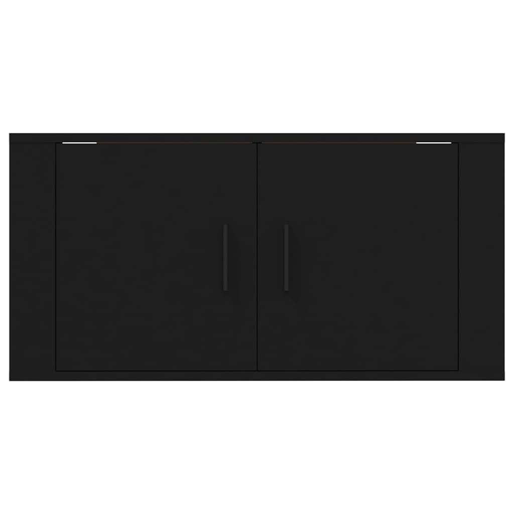 Έπιπλο Τηλεόρασης Επιτοίχιο Μαύρο 80x34,5x40 εκ.